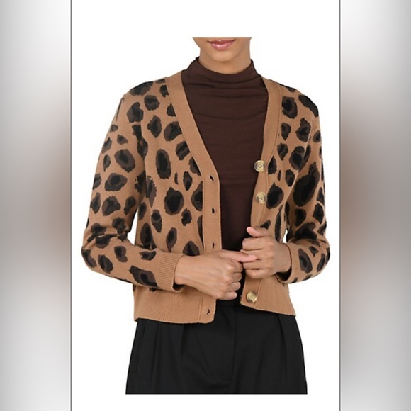 Molly Bracken. Lili Sidonio. Leopard print cardigan. US S - Picture 1 of 4